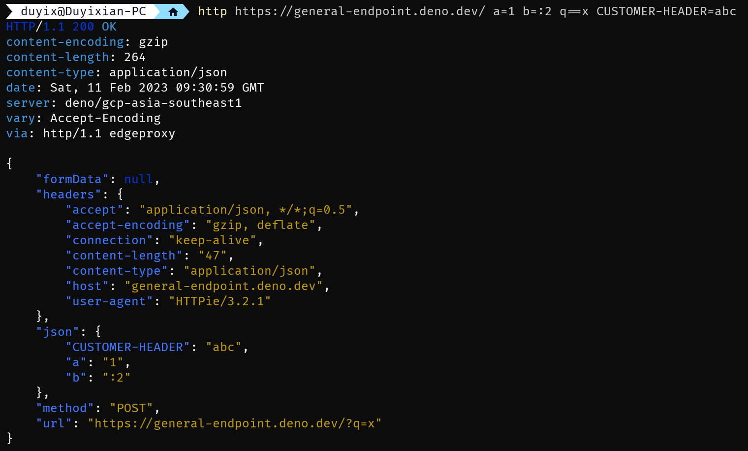 general endpoint: api